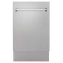 ZLINE 18 in. Tallac Series 3rd Rack Top Control Dishwasher in a Stainless Steel Tub with Fingerprint Resistant Stainless Steel Panel, 51dBa (DWV-SN-18)