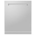 ZLINE 24" Monument Dishwasher Panel in Stainless Steel with Traditional Handle (DPMT-304-24)