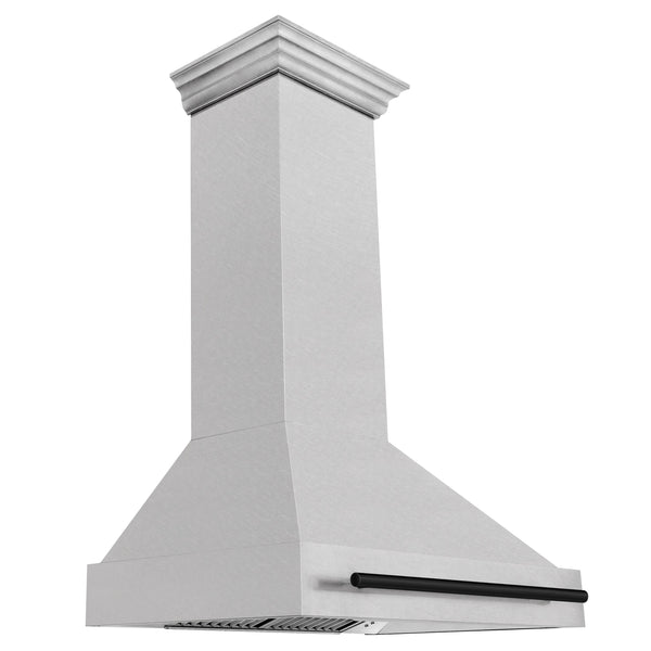 ZLINE Autograph Edition 36" Fingerprint Resistant Stainless Steel Range Hood with Matte Black Handle (8654SNZ-36-MB)