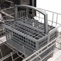 ZLINE 24 in. Panel Ready Top Control Dishwasher with Stainless Steel Tub, 52dBa (DW7713-24) close-up, bottom dish rack.