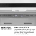 ZLINE 36 in. 21.6 cu. ft. Counter-Depth French Door Refrigerator with Water and Ice Dispenser in Fingerprint-Resistant Black Stainless Steel (RFM-W-36-BS)