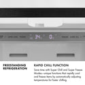 ZLINE 36 in. 28.9 cu. ft. Standard-Depth French Door External Water Dispenser Refrigerator with Dual Ice Maker in Fingerprint-Resistant Black Stainless Steel (RSM-W-36-BS)
