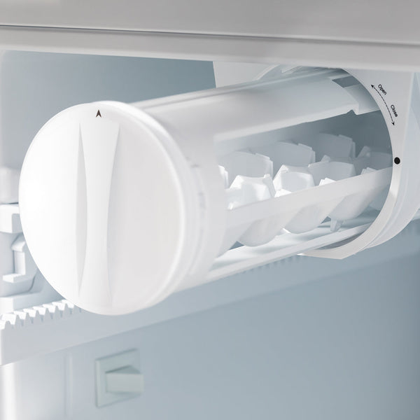 ZLINE Autograph Edition 36 in. 22.5 cu. ft. Counter-Depth French Door Refrigerator with Ice Maker in Fingerprint-Resistant Black Stainless Steel and Champagne Bronze Helix Handles (RFMZ-36-BS-KCB)