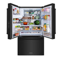 ZLINE 36 in. 28.9 cu. ft. Standard-Depth French Door External Water Dispenser Refrigerator with Dual Ice Maker in Fingerprint-Resistant Black Stainless Steel (RSM-W-36-BS)