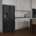 ZLINE 36 in. 28.9 cu. ft. Standard-Depth French Door External Water Dispenser Refrigerator with Dual Ice Maker in Fingerprint-Resistant Black Stainless Steel (RSM-W-36-BS)