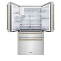 ZLINE 36 in. Autograph Edition Freestanding French Door Refrigerator front with doors.