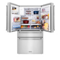 ZLINE 36 in. 21.6 cu. ft. Counter-Depth French Door Refrigerator with Water and Ice Dispenser in Fingerprint-Resistant Stainless Steel (RFM-W-36)