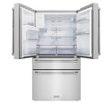 ZLINE 36 in. 21.6 cu. ft. Counter-Depth French Door Refrigerator with Water and Ice Dispenser in Fingerprint-Resistant Stainless Steel (RFM-W-36)