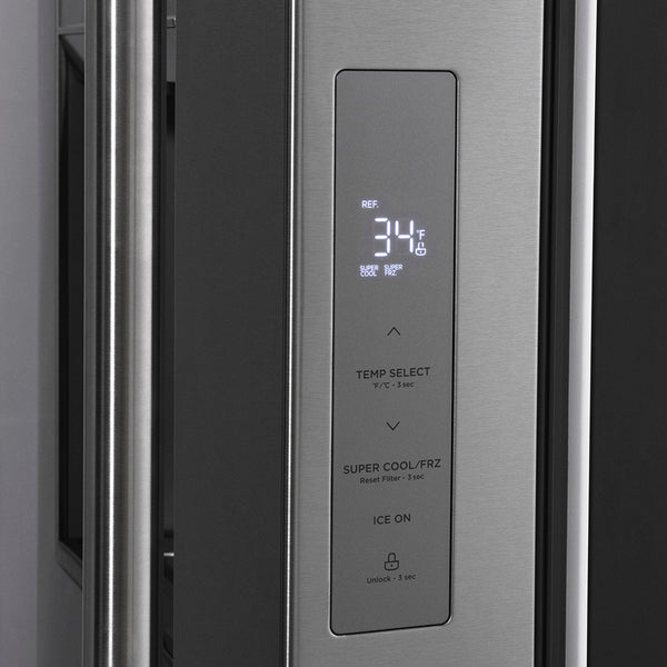 ZLINE 36 in. 28.9 cu. ft. Standard-Depth French Door External Water Dispenser Refrigerator with Dual Ice Maker in Fingerprint-Resistant Stainless Steel (RSM-W-36)