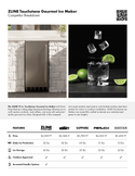 ZLINE Autograph Edition 15 in. Touchstone Gourmet Ice Maker with Drain Pump and Solid Stainless Steel Door with Champagne Bronze Handle (IGMDZ-ST-15-CB)