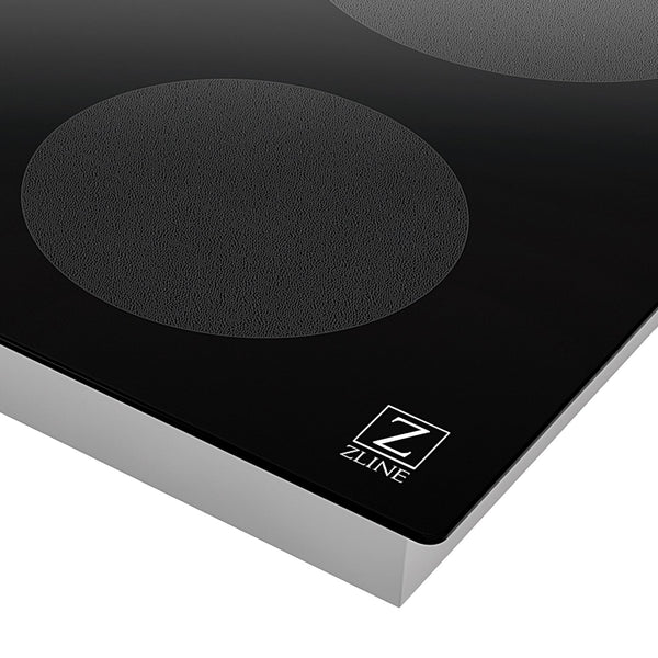 ZLINE 36 in. Induction Cooktop corner with logo.