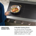 ZLINE Autograph Edition 36 in. Paramount Induction Rangetop with 5 Element Cooktop in Satin Stainless Steel and Matte Black Accents (SINRTSZ-36-MB)