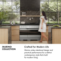 ZLINE Autograph Edition 36 in. 5.2 cu. ft. Marino Induction Range with 5 Element Cooktop and Electric Convection Oven in Satin Stainless Steel with White Matte Door and Polished Gold Accents (MINRSZ-WM-36-G)
