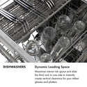 ZLINE 24 in. Monument Series 3rd Rack Dishwasher with Auto Door Open Drying, 44dBa, White Matte Panel (DWMT-WM-24)