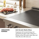 ZLINE 24 in. 3.2 cu. ft. Paramount Induction Range with 3 Element Cooktop and Electric Convection Oven in Stainless Steel with Black Matte Door (SINR-BLM-24)