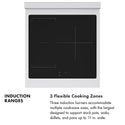 ZLINE 24 in. 3.2 cu. ft. Paramount Induction Range with 3 Element Cooktop and Electric Convection Oven in Stainless Steel with Black Matte Door (SINR-BLM-24)