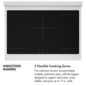 ZLINE Autograph Edition 36 in. 5.2 cu. ft. Paramount Induction Range with 5 Element Cooktop and Electric Convection Oven in Stainless Steel with Polished Nickel Helix Handle and Knob Accents (SINRZ-36-KPN)