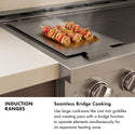 ZLINE 24 in. 3.2 cu. ft. Paramount Induction Range with 3 Element Cooktop and Electric Convection Oven in Stainless Steel with Black Matte Door (SINR-BLM-24)