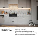 ZLINE Designer Collection 36 in. Paramount Gas Rangetop with 6 Burners in Black Satin Stainless Steel with Matte Black and Champagne Bronze Accents (SRTBSZ-36-MBCB)