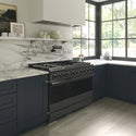 ZLINE 48 in. 6.7 cu. ft. Marino Double Oven Dual Fuel Range with 8 Burner Gas Cooktop in Black Stainless Steel (MDRB-48)
