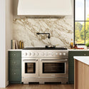 ZLINE 48 in. 6.7 cu. ft. Paramount Gas Range with 8 Burner DuoPro™ Cooktop and Dual Ovens in Stainless Steel (PSGR48)