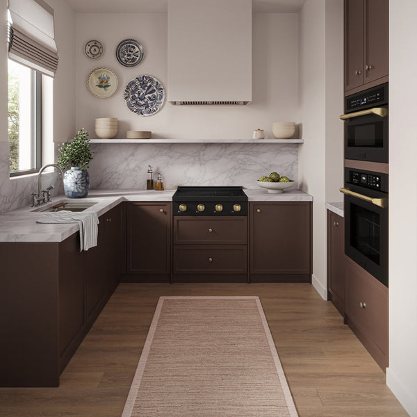 ZLINE Autograph Edition 30 in. Paramount Induction Rangetop with 4 Element Cooktop in Black Stainless Steel and Champagne Bronze Accents (SINRTBZ-30-CB)