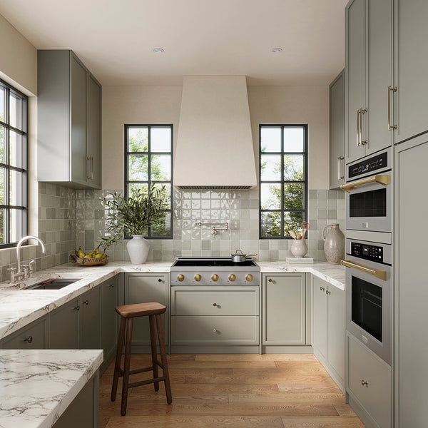 ZLINE Autograph Edition 36 in. Paramount Induction Rangetop with 5 Element Cooktop in Stainless Steel and Champagne Bronze Accents (SINRTZ-36-CB)