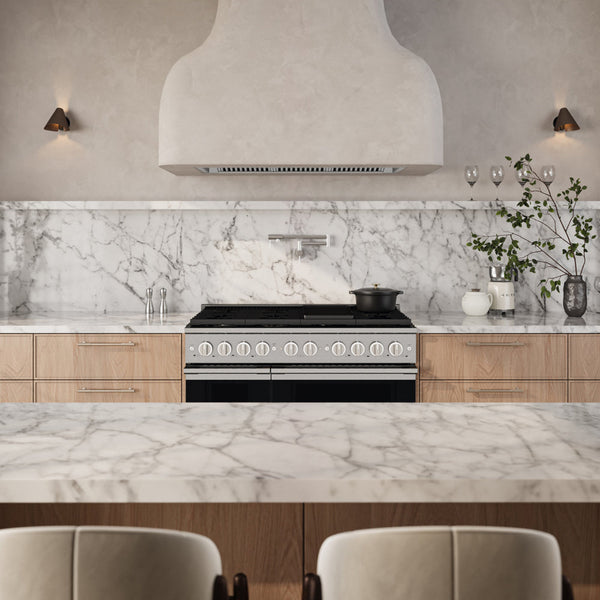 ZLINE 48 in. 6.7 cu. ft. Marino Dual Fuel Range with 8 Burner Gas Cooktop and Dual Ovens in Stainless Steel (MDR48)