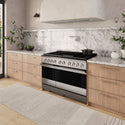 ZLINE 48 in. 6.7 cu. ft. Marino Double Oven Gas Range with 8 Burner Cooktop in Stainless Steel (MGR48)