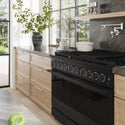ZLINE 48 in. 6.7 cu. ft. Marino Double Oven Gas Range with 8 Burner Cooktop in Black Stainless Steel (MGRB-48)