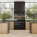 ZLINE 48 in. 6.7 cu. ft. Marino Dual Fuel Range with 8 Burner DuoPro™ Cooktop and Dual Ovens in Black Stainless Steel (PMDRB-48)