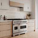 ZLINE 48 in. 6.7 cu. ft. Classic Dual Fuel Range with 8 Burner DuoPro™ Cooktop and Dual Ovens in Stainless Steel (PCDR48)