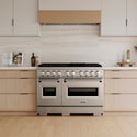 ZLINE 48 in. 6.7 cu. ft. Classic Dual Fuel Range with 8 Burner DuoPro™ Cooktop and Dual Ovens in Stainless Steel (PCDR48)