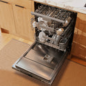 ZLINE Autograph Edition 24 in. Monument Series 3rd Rack Dishwasher with Auto Door Open Drying, 44dBa, Satin Stainless Steel Panel with Polished Gold Handle (DWMTZ-SN-24-G)