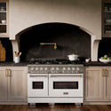 ZLINE 48 in. 6.7 cu. ft. Classic Dual Fuel Range with 8 Burner DuoPro™ Cooktop and Dual Ovens with White Matte Doors (PCDR-WM-48)