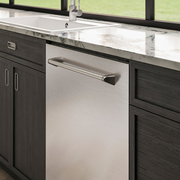 ZLINE 24 in. Monument Series 3rd Rack Dishwasher with Auto Door Open Drying, 44dBa, Stainless Steel Panel (DWMT-304-24)