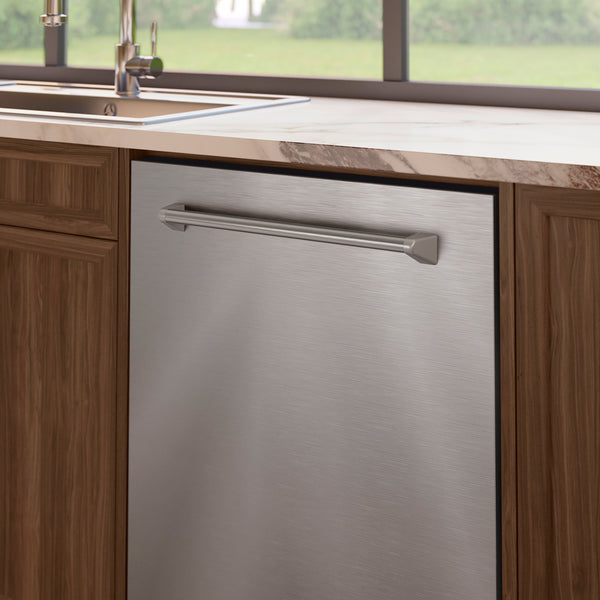 ZLINE 24 in. Tallac Series 3rd Rack Dishwasher with Auto Door Open Drying, 51dBa, Stainless Steel Panel (DWV-304-24)
