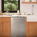 ZLINE 24 in. Monument Series 3rd Rack Dishwasher with Auto Door Open Drying, 44dBa, Stainless Steel Panel (DWMT-304-24)