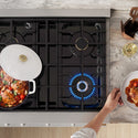 ZLINE 30 in. 4.2 cu. ft. Marino Dual Fuel Range with Gas Cooktop and Electric Convection Oven in Stainless Steel with 4 Brass Burners (MDR-BR-30)