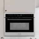 ZLINE Autograph Edition 24" 1.6 cu ft. Built-in Convection Microwave Oven in Stainless Steel and Matte Black Accents (MWOZ-24-MB)