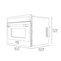 ZLINE 24 in. Stainless Steel Built-in Convection Microwave Oven with Speed and Sensor Cooking (MWO-24) dimensional diagram with measurements.