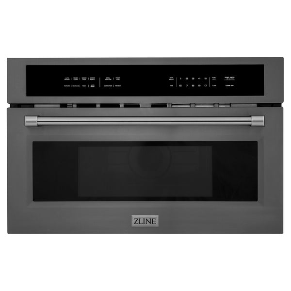 ZLINE 30 in. 1.6 cu ft. Black Stainless Steel Built-in Convection Microwave Oven (MWO-30-BS)
