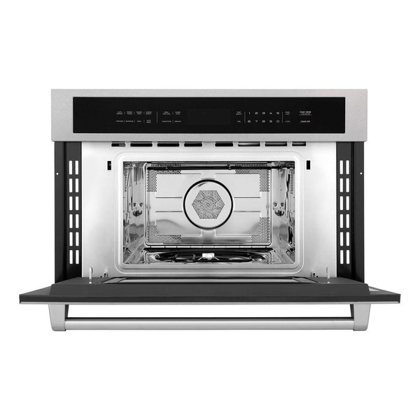 ZLINE 30 in. 1.6 cu ft. Built-in Convection Microwave Oven in Fingerprint Resistant Stainless Steel (MWO-30-SS)-Microwaves-MWO-30-SS ZLINE Kitchen and Bath