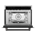 ZLINE Autograph Edition 24 in. 1.6 cu ft. Built-in Convection Microwave Oven in Stainless Steel with Matte Black Accents (MWOZ-24-MB)-Microwaves-MWOZ-24-MB ZLINE Kitchen and Bath
