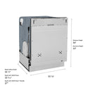 ZLINE 24 in. Monument Series 3rd Rack Dishwasher with Auto Door Open Drying, 44dBa, Panel Ready (DWMT-24)