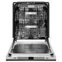 ZLINE 24 in. Monument Series 3rd Rack Dishwasher with Auto Door Open Drying, 44dBa, Black Stainless Steel Panel (DWMT-BS-24)