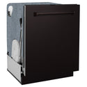 ZLINE 24 in. Monument Series 3rd Rack Dishwasher with Auto Door Open Drying, 44dBa, Oil Rubbed Bronze Panel (DWMT-ORB-24)