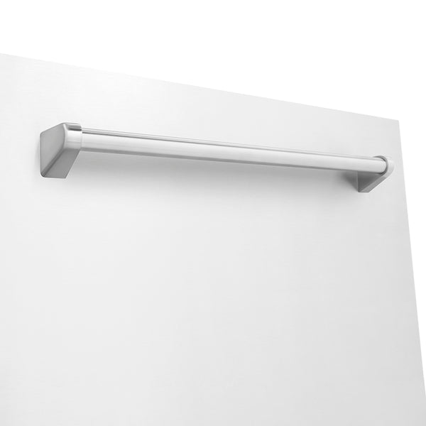 ZLINE 24 in. Monument Series 3rd Rack Dishwasher with Auto Door Open Drying, 44dBa, White Matte Panel (DWMT-WM-24)