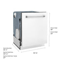 ZLINE 24 in. Monument Series 3rd Rack Dishwasher with Auto Door Open Drying, 44dBa, White Matte Panel (DWMT-WM-24)