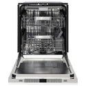 ZLINE 24 in. Monument Series 3rd Rack Dishwasher with Auto Door Open Drying, 44dBa, White Matte Panel (DWMT-WM-24)